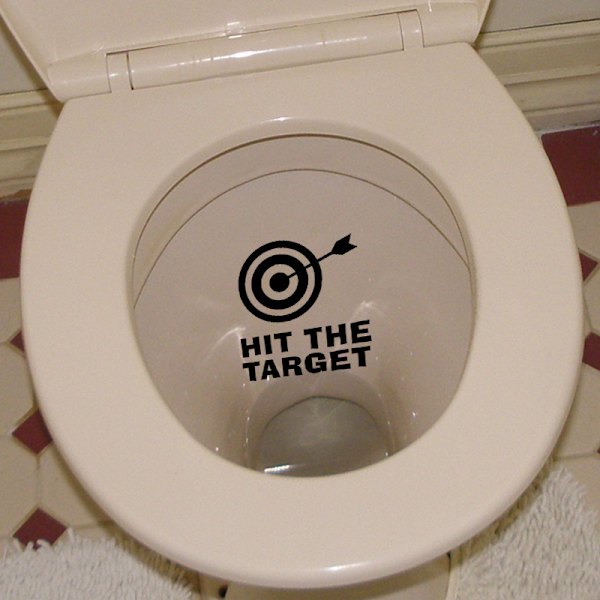 Tarrat, Hauska Seinätarra WC:lle, Kylpyhuoneelle, Keittiölle, PVC, 1 Väri