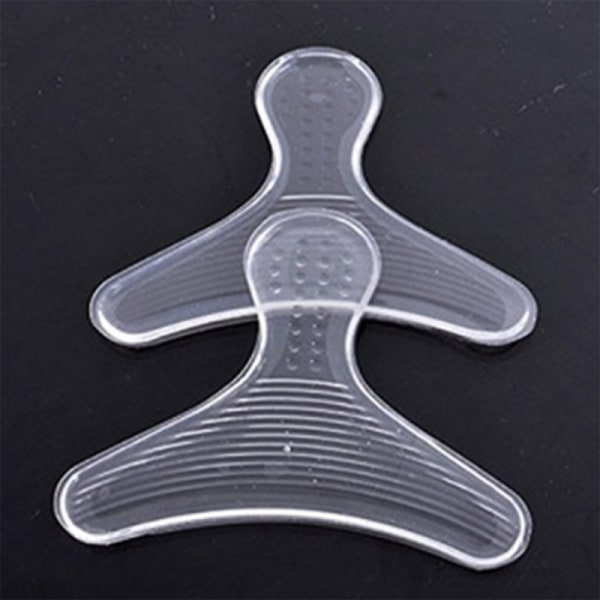 10 pairs of silicone transparent T-shaped heel pastes, invis