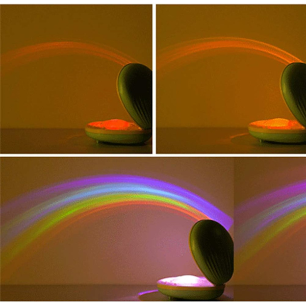 *Sällsynt pärlskal regnbåge projektionslampa LED himmel färgglad neon Ni*