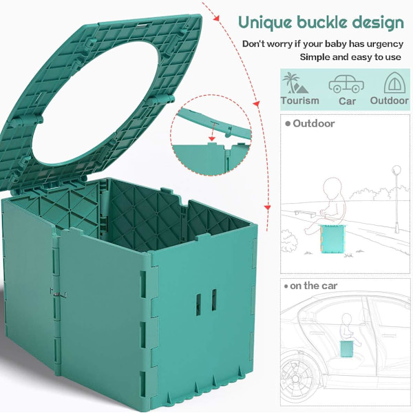 Baby Potty, Foldbar Barnetoalett, Småbarnstol Toalett Potty