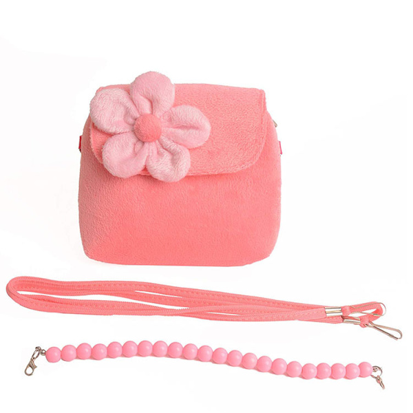 Tredimensionel blomster børnepose (pink), børnehave taske