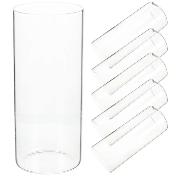 6 st Cylinder Hydroponisk Blomvas Transparent Blomvas Glas Flytande Ljusstakar
