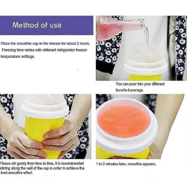 2 kpl Slush-kone Jääkuppi Magic Squeeze Cup Slush-kone
