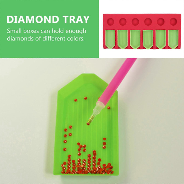 1 Sett Diamantbrett Diamantbildebrett Diamantbrett Organizer Oppbevaringsstativ