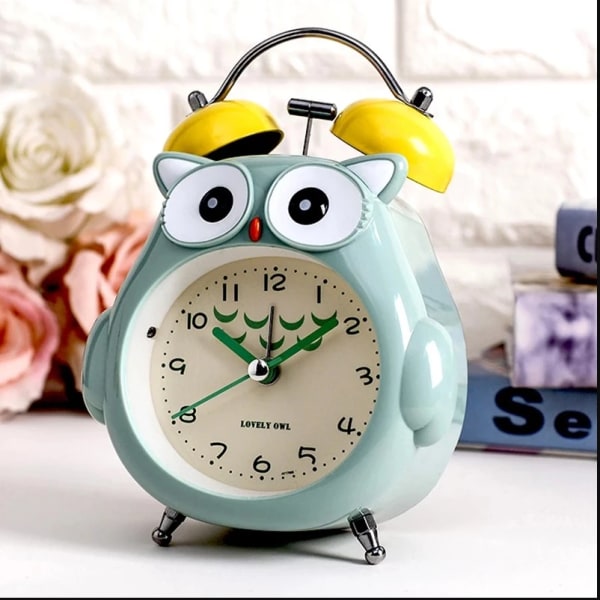 Cartoon Owl Mute Digital Wake Up Table Clock Cute Totoro Rin