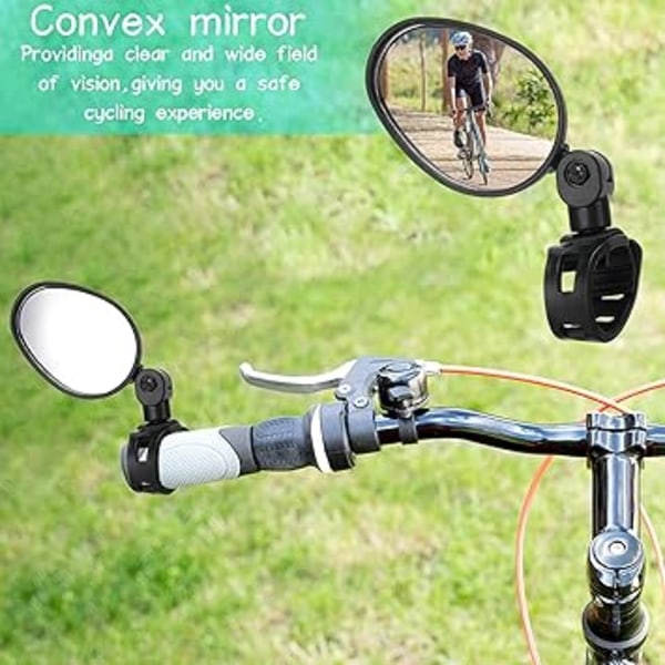 2 stycken cykelbackspeglar 360 graders justerbar roterbar styre M