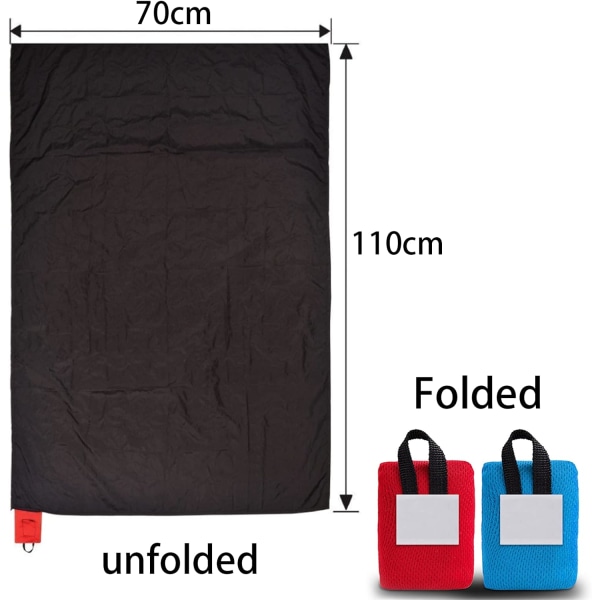 2 Styck Sandfast Picknickmatta 70 * 110cm Vattentät Strandmatta fo