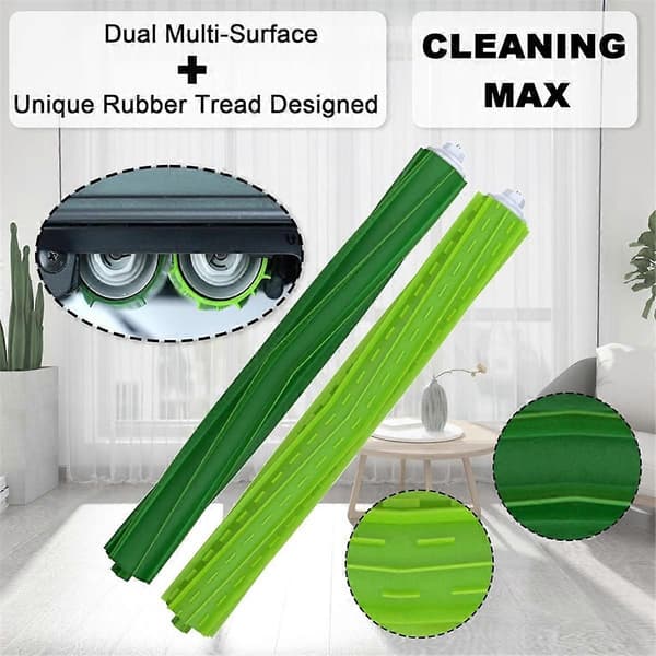 1 Set Gummivalsborste för S9 9150 / S9+ Plus 9550 S-serien Dammsugare, Multi-Surface Gummiborste