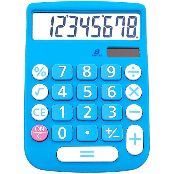 Kontor- og hjemmeberegner - 8-cifret LCD-display