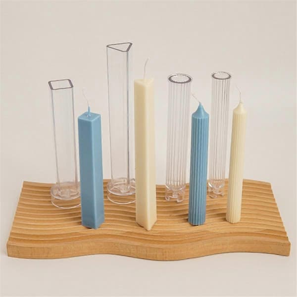 Lang Stang Lys Plastform DIY Hjemmelaget Aromaterapi Lys Lagesett PC Form B