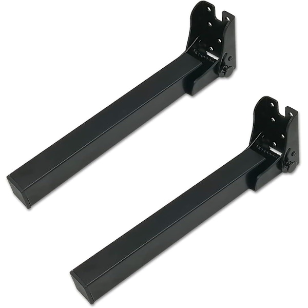 Sammenklappeligt bordben, Foldeben, Foldbart ben - Højde: 30cm - Design: Sort - Materiale: Jern - til Bord Seng Sofa Campingvogn - Sæt med 2