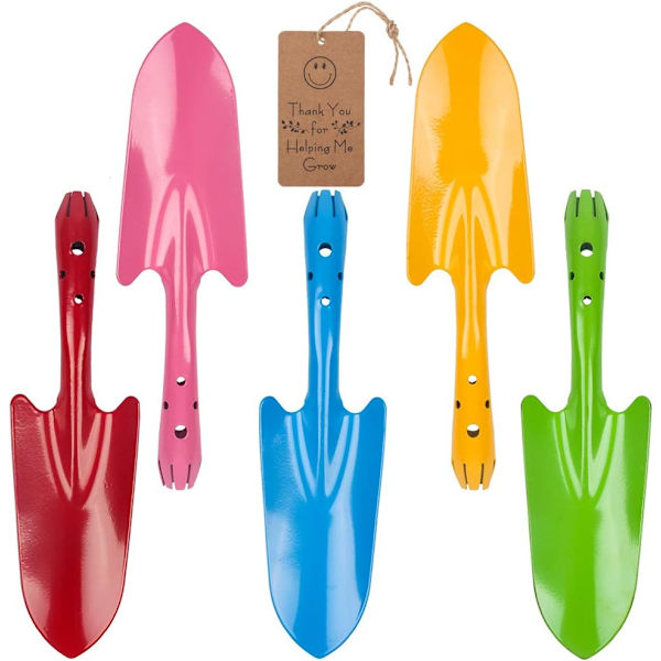 5-pack Mini Färgglada Metall Handspadar, Trowel Set Trädgård Verktyg