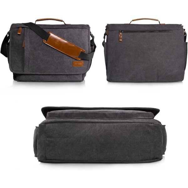 17-17,3 tommers Laptop Messenger Bag for Menn & Kvinner Vannresistent Co