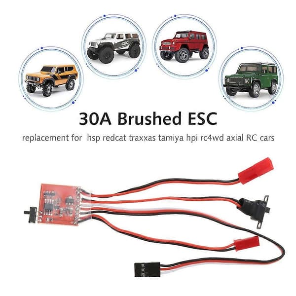 20A Børstet Motor Elektronisk Hastighetskontroller ESC med Bremse 1/24 RC Bil