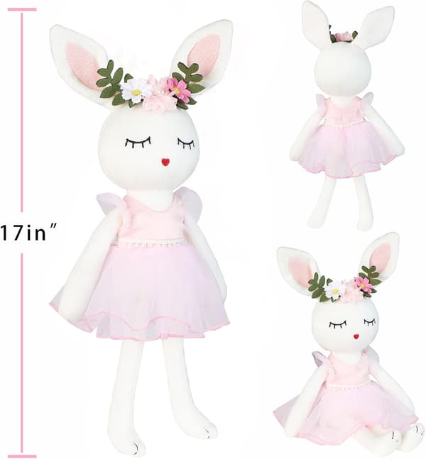 Ballerina Doll Easter Plush Bunny Easter Animal Plush Toy