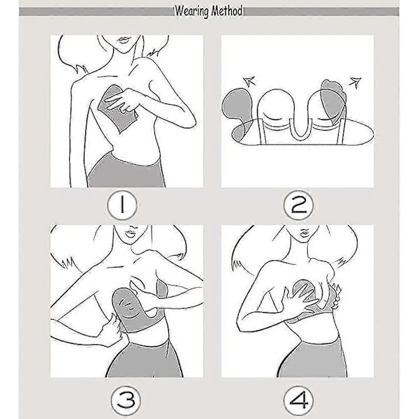 Selvklebende BH Usynlig Stroppeløs BH Magisk Klebrig BH Gjenbrukbar Push Up BH