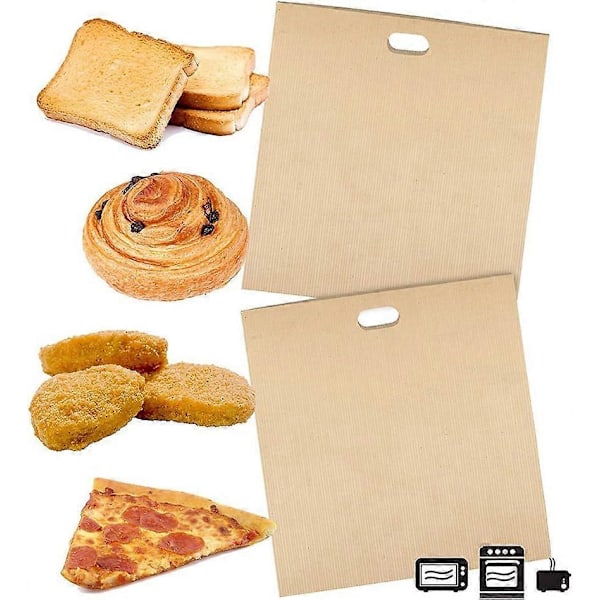 2 Stykker (16*16cm) Genanvendelige Toastposer Højtemperaturbestandige Bageposer Til Brødrister, Mikrobølgeovn, Ovn, Grill