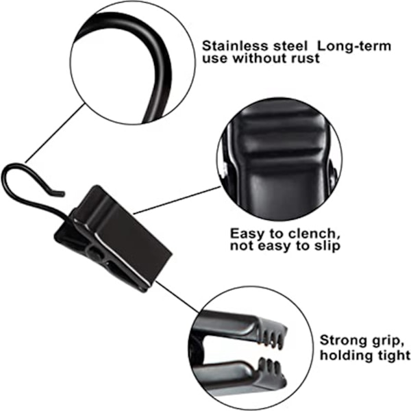 #Gardinslynge klips med metalclips (50 stk) display stænger#