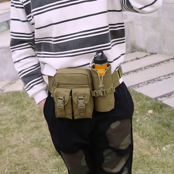 Outdoor-bältesväska med vattenflaskhållare Camouflage Tactical