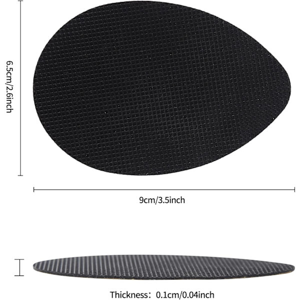 (Musta) 12 kpl, 9*6.5CM itseliimautuvat liukastumattomat korkokenkien pohjat