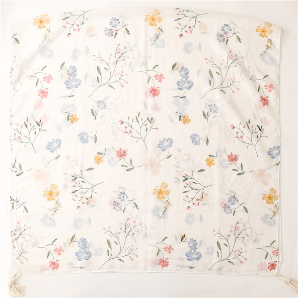 Enkel och elegant bomulls- och linnesjal i storlek 180×90 cm