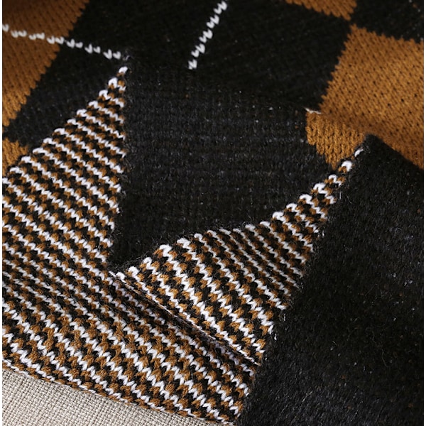 1 Stycke 110x130cm Stickad Filt Liten Kaffe Björnplaid Mjuk C