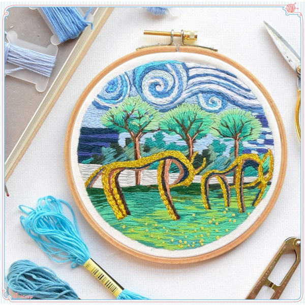 50 Farver Kit 72 Dele til Broderi Korssting Strikke BH