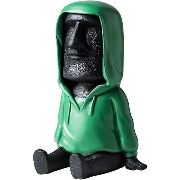 Påskeøya Moai Statue Dekor med Smartphone Stativ, Retro Figur