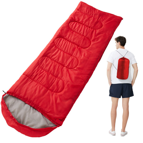 #Bärbar sovsäck-röd Camping Andas kompakt designljus#