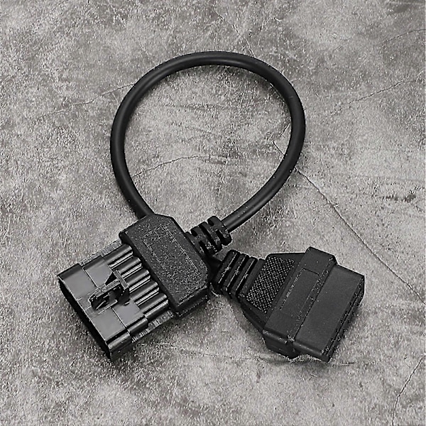 10-pin til 16-pin OBD2 Diagnostisk Kabel Adapter Konnektor Passer til Opel