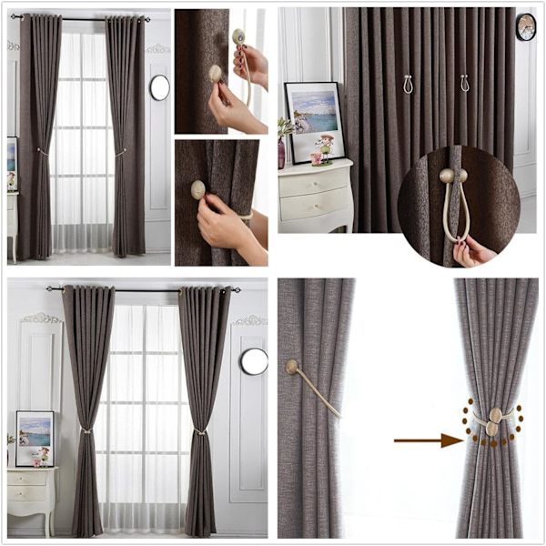 1 kpl Magneettiset Verhotarrat Soljet Napit Nauha Kudottu C