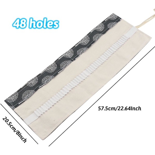Canvas Pennafodral, 48 Hål Pennfodral, Färgpennafodral Mu