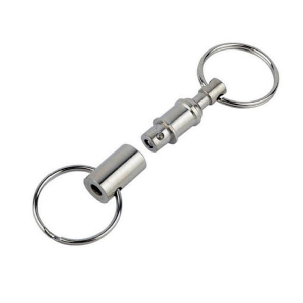 /#/12 stk. nøglering med hurtigudløser med dobbelt splitring, løs, sølv/#/