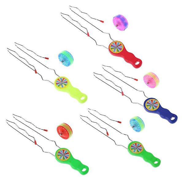 Led Yoyo Boll Färgrik Blinkande Magisk Räls Rullande Svänghjul Leksak Barn Lek Presenter