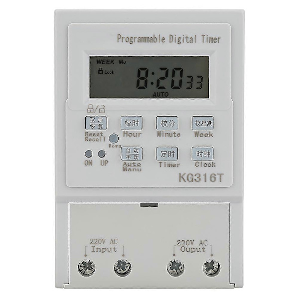 Mini AC 220V 1W 30A Digital Timer Switch Programmerbar Kontrol Timing Switch
