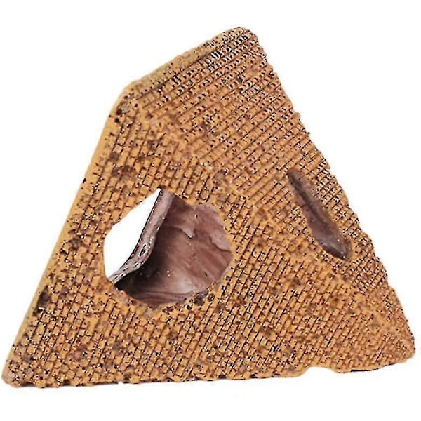 Egyptisk Pyramide Resin Akvarium Ornament Til Fisk Reje Habitat Akvarium Landskabsdekoration (1 stk., Brun)