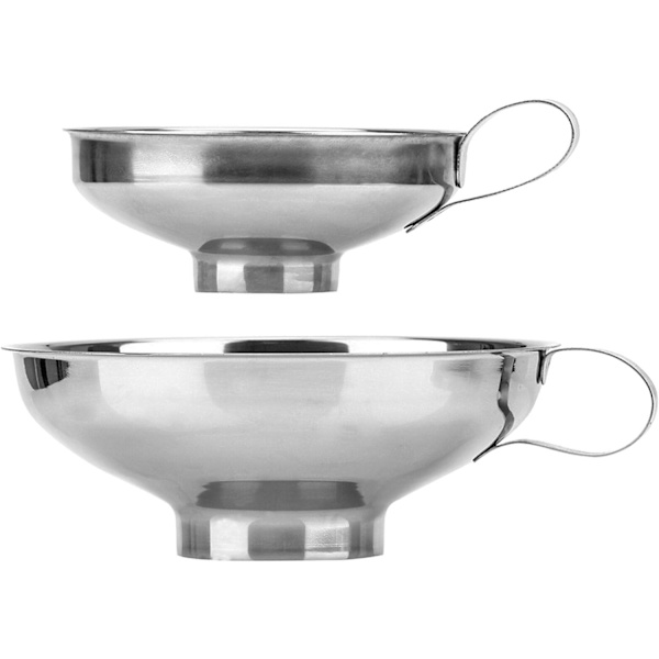 Rostfritt Stål Marmeladtratt 2-pack Kökskonserverings-tratt för Trans