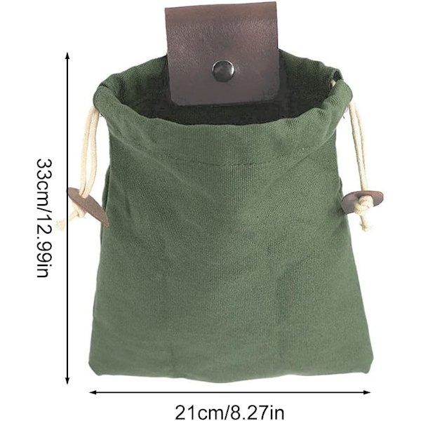 *Läder och kanvas Bushcraft väska Upkey Dam & Herr Bältesväska B*