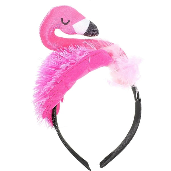 1 stk. Hår Flamingo Hårpynt Hårbøjle Festdekoration (Pink)