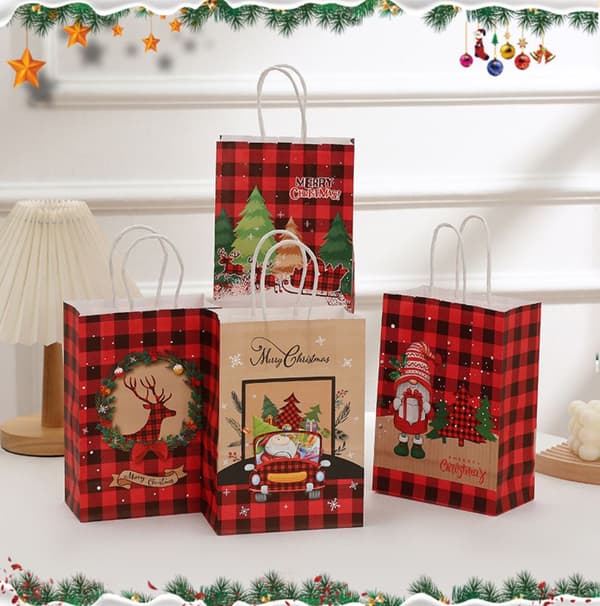 #Julklappspåsar 12 st Bruna Papperspåsar Julkassar Presenter#