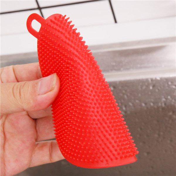 #85st silikondiskborste Antibakteriell diskmaskin Silikonsvamp som används för att tvätta grönsaker, frukt och fat#