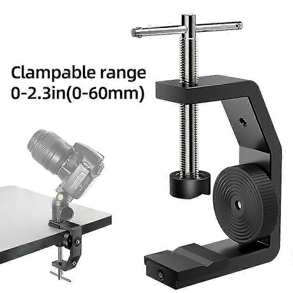 Universal 1/4 Multi Vinkel Justerbar Bord Skærm Skrivebord Partition Installations Adapter Beslag Fixer C-formet Klemme