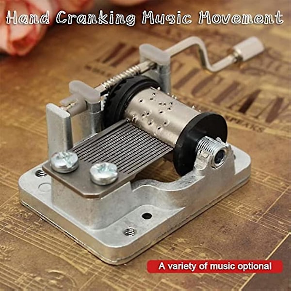 Spilledåse Mekanisme 10 Sanger Tilgjengelig Mini Håndsveiv Spilledåse Mekanisme Metall Opptrekkbar Musikalsk Mekanisme Bevegelse For DIY Spilledåse Dekorativ