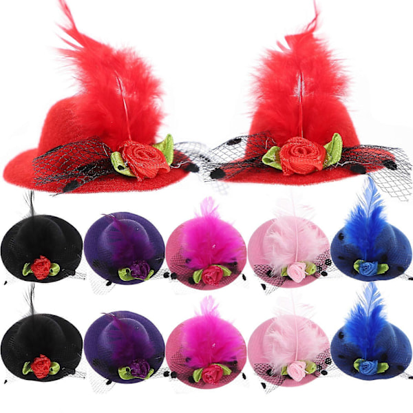 12 stk. 5,5 cm Performance Hårklemme Party Hat Hårnål Bedårende Hårtilbehør til Børn (Tilfældig Farve)