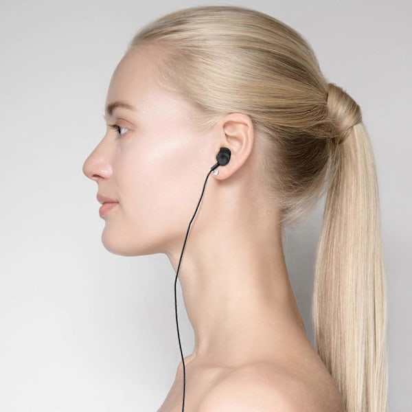 1 Sett USB C Hodetelefon Ergonomisk Kablet Kontroll In-ear Støyreduserende Øretelefon med Øreplugger