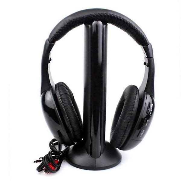 Trådløst headset over øret FM-radio PC TV Hodetelefontransmitter med mikrofon for datamaskin