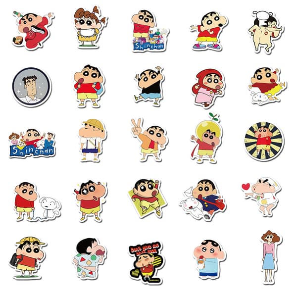 #50 Cartoon Crayon Shin-chan Doodle Stickers#
