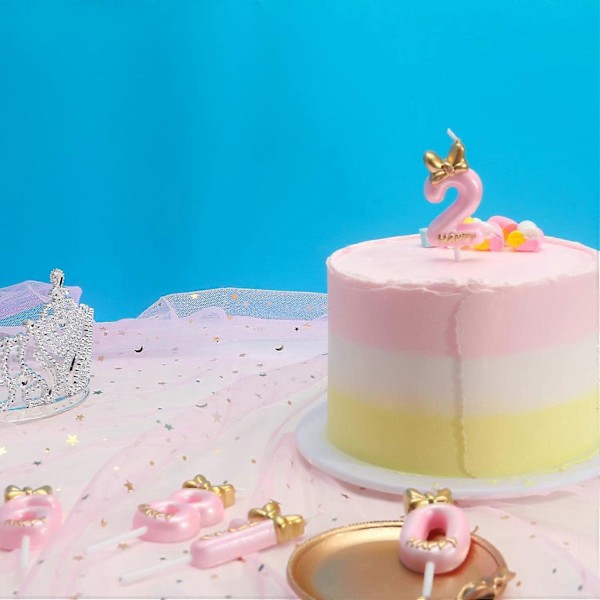 2-årsdag Lys for Barn, Nummer 2 Bursdagslys, Uparfymert