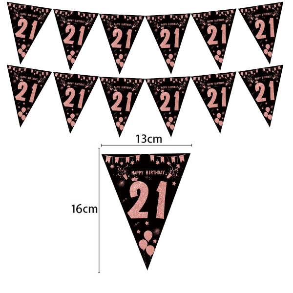 4 st x 2M Dekoration för Kvinnors Födelsedagsfest 1:a Födelsedag (18/21/30/