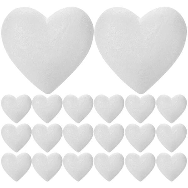 20 stk. Skumkugler Kunsthåndværk Skum Hjerte Model DIY Bryllup Valentinsdag Ornamenter